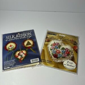 Bucilla Silk Ribbon Embroidery Kit - Heart Floral Design